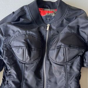 Custom Corset Bomber Jacket – Madonna Cone Bust